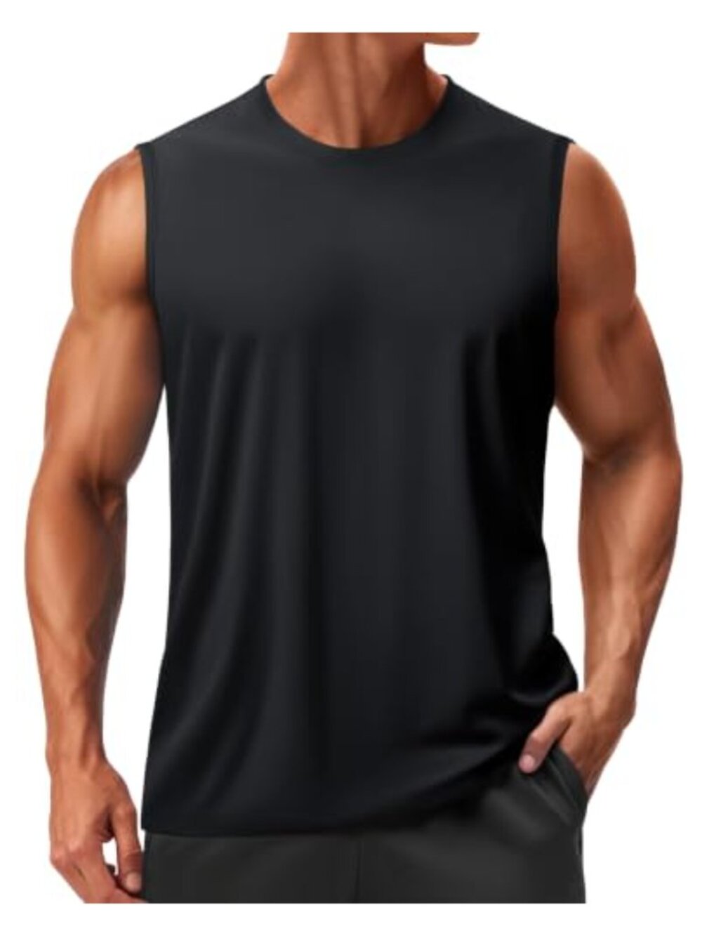 Men's UPF 80+ Sun Protection Tank Top Moisture Wicking Sleeveless Athletic Gym